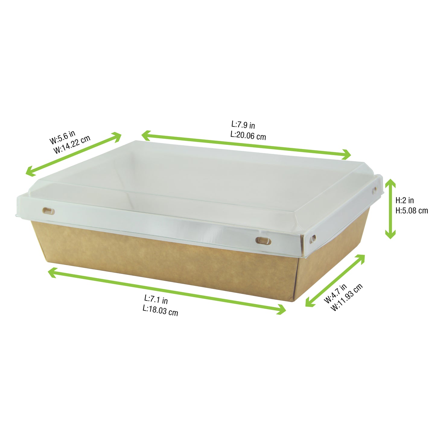 Laminated Kraft Box with Clear PET Lid