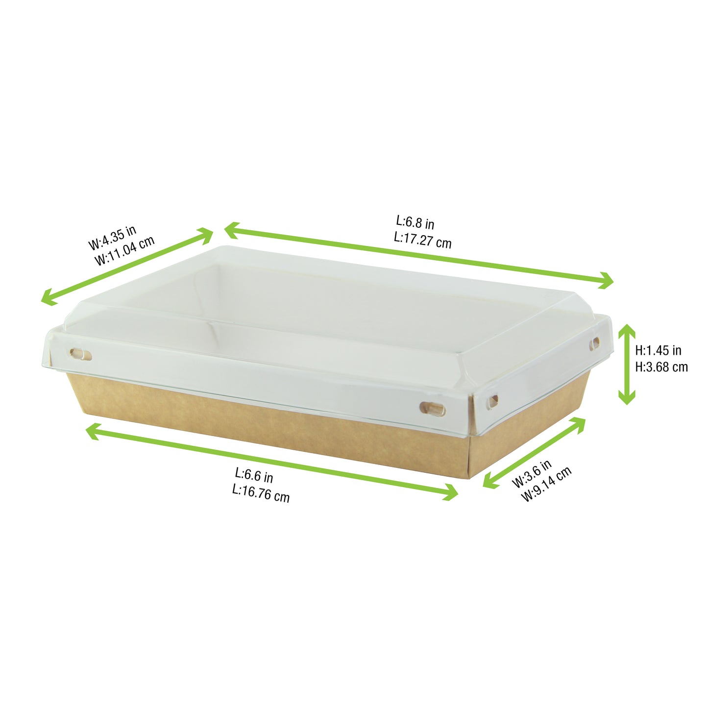 Laminated Kraft Box with Clear PET Lid