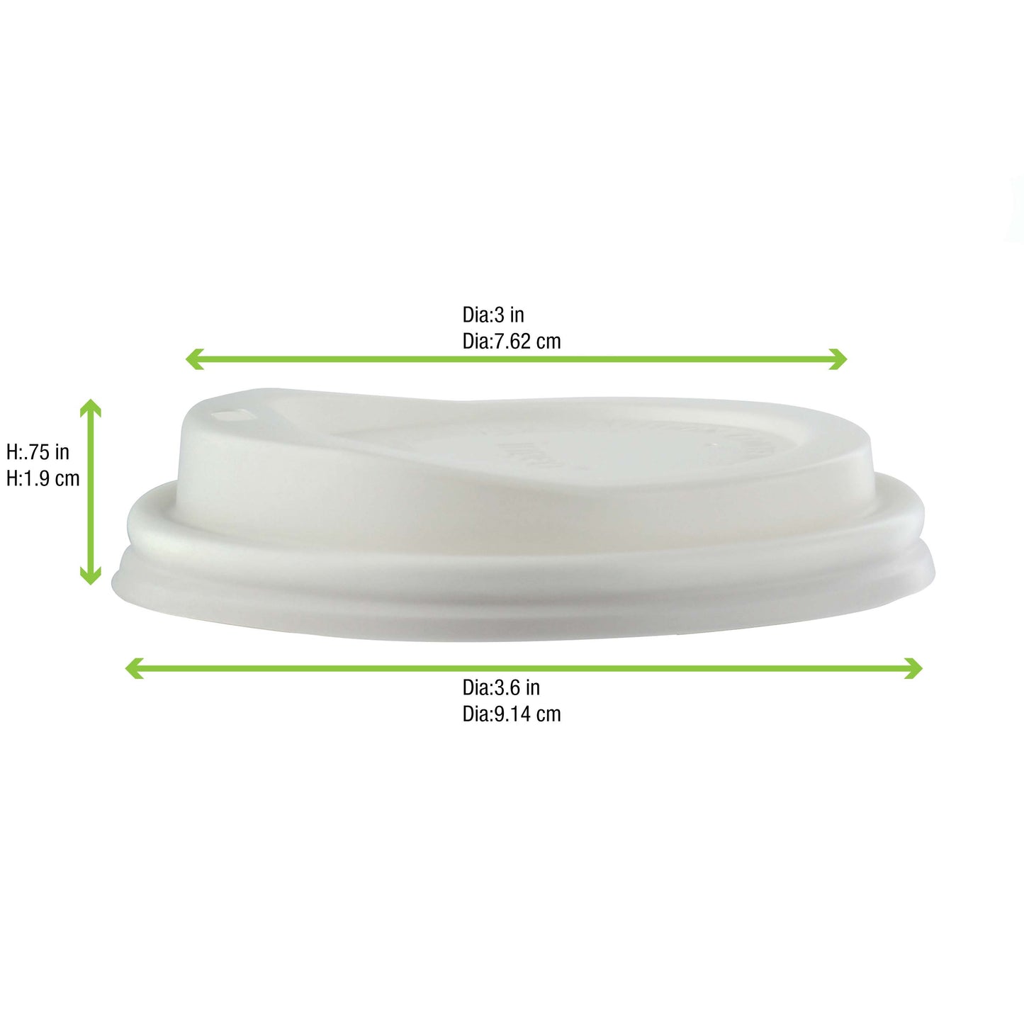 Compostable Coffee Lid For 10 oz, 12 oz, 16 oz, 20 oz