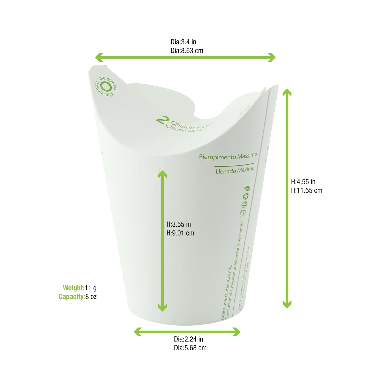 Lid-free Paper Cup Single Wall