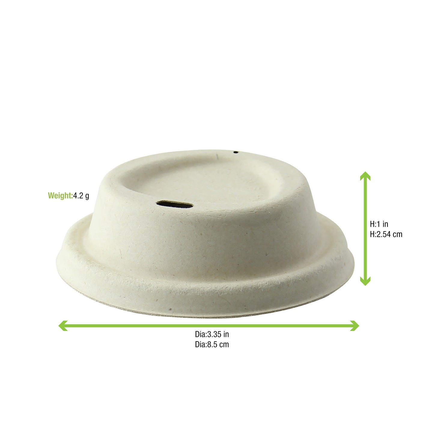 Brown Sugarcane Coffee Lid For 8oz