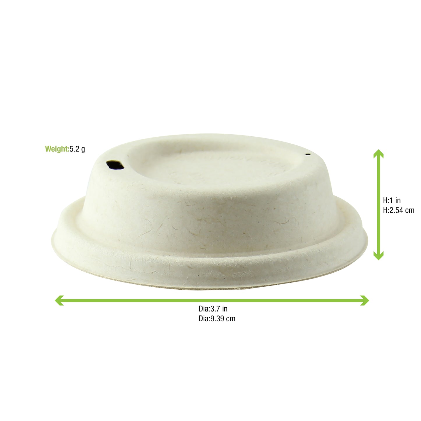Brown Sugarcane Coffee Lid for 10oz / 12oz / 16oz / 20oz