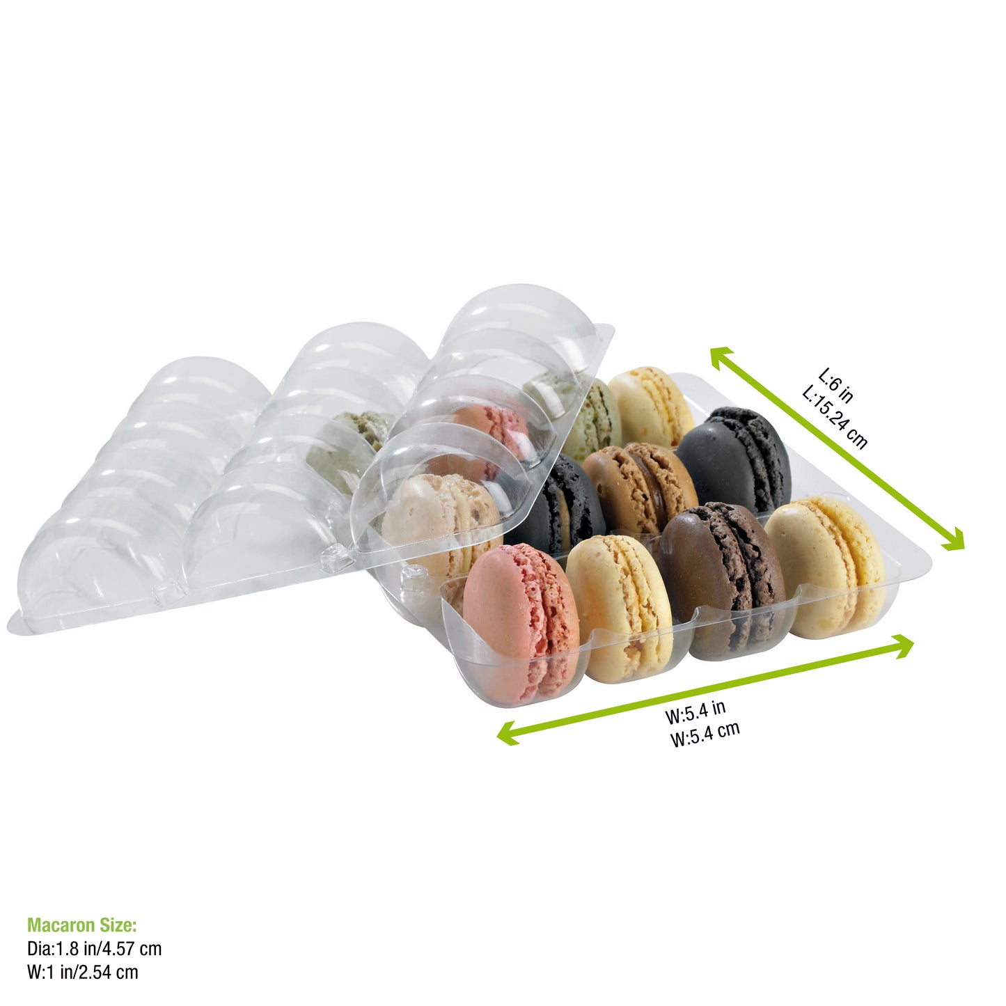 Insert for 12 Macarons (3x4) with Clip Closure