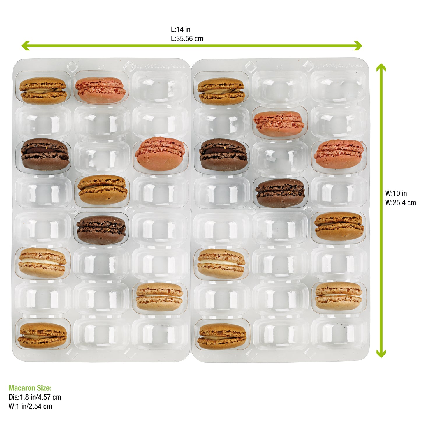 Insert for 48 Macarons (6x8) with Clip Closure