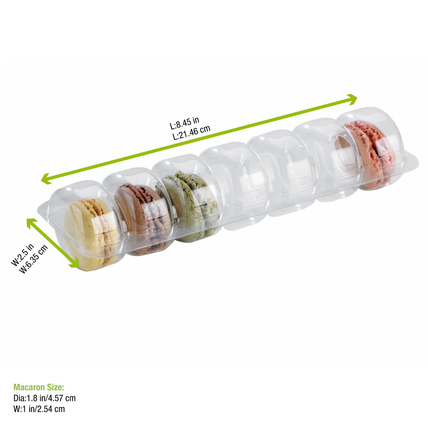 Insert for 7 Macarons (1x7) with Clip Closure