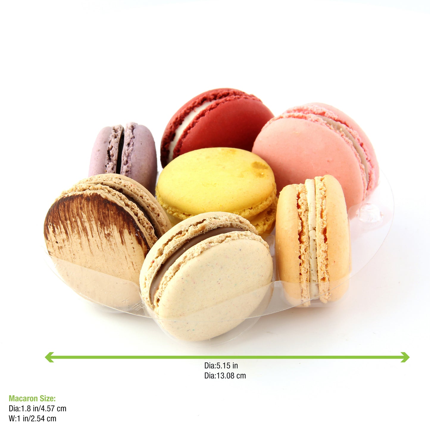 Round Insert for 7 Macarons (1x4) with Clip Closure for 210SAMBOL155 & 210PC750B