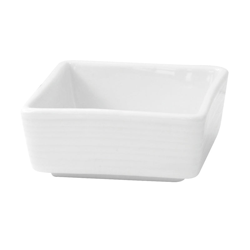 Mini White Square Porcelain Sauce Dish