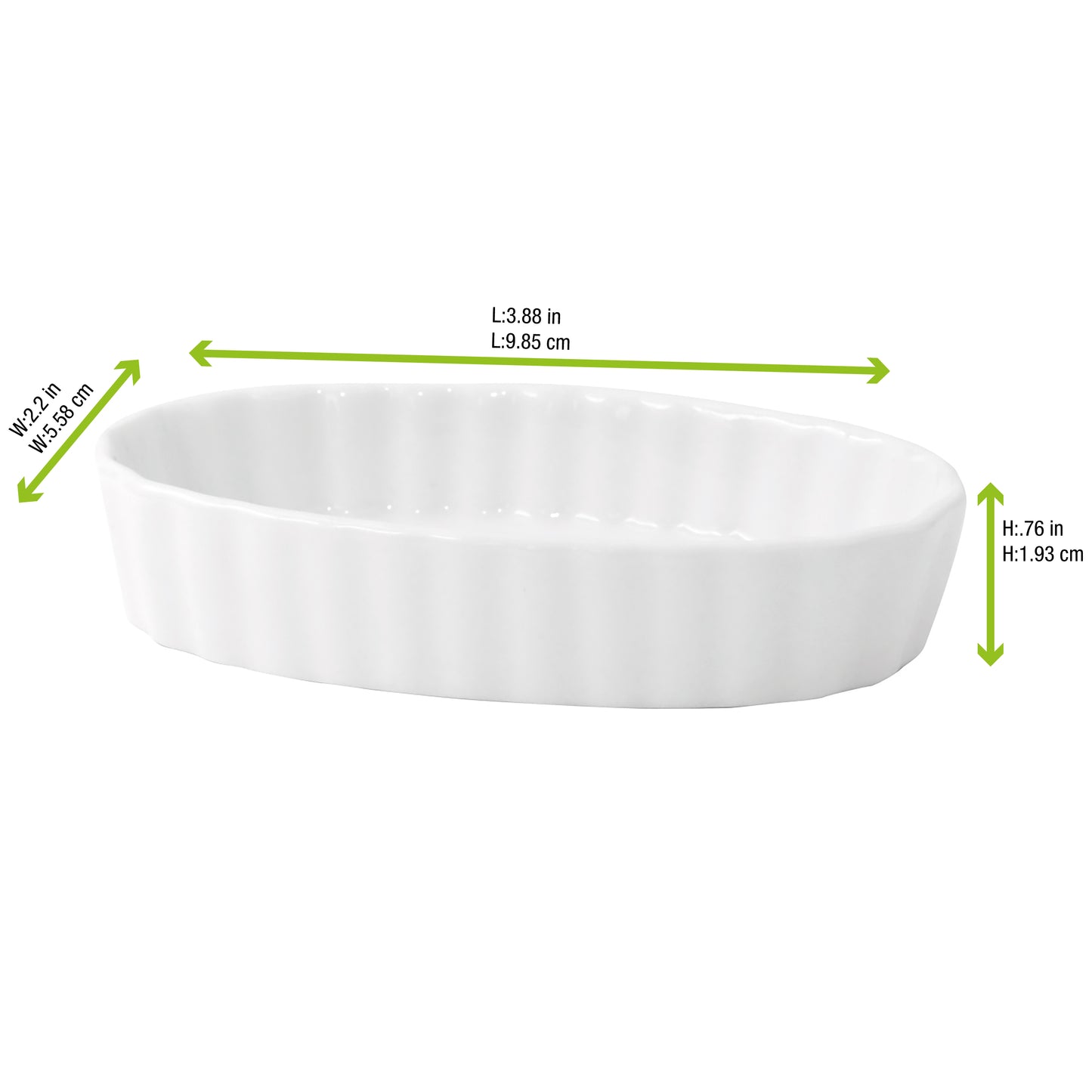 Mini White Porcelain Oval Dish