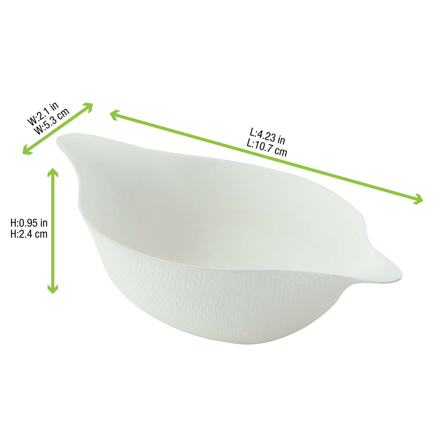 Diamond Shaped White Sugarcane Sauce Dish