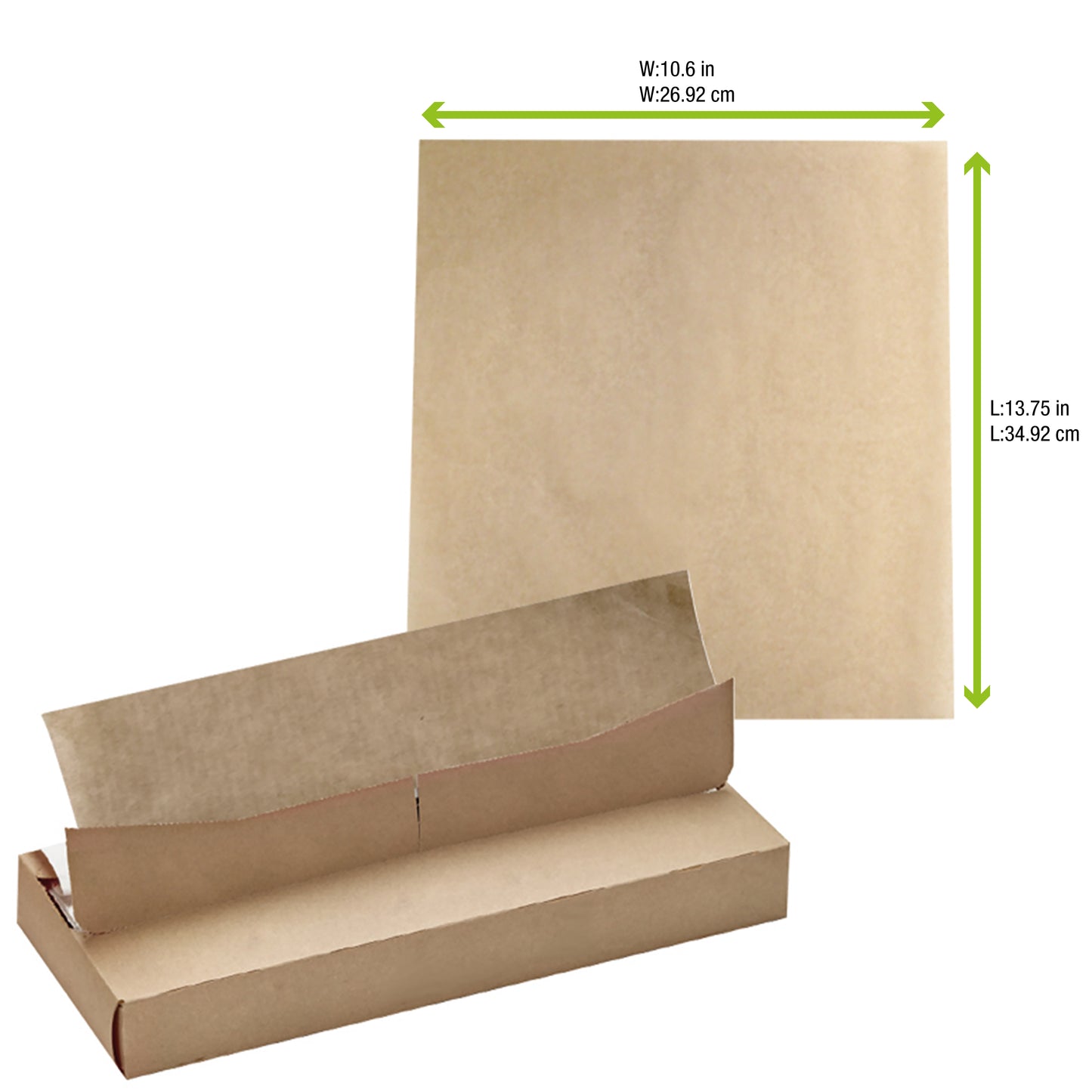 Greaseproof Brown Sheets in Dispenser Box