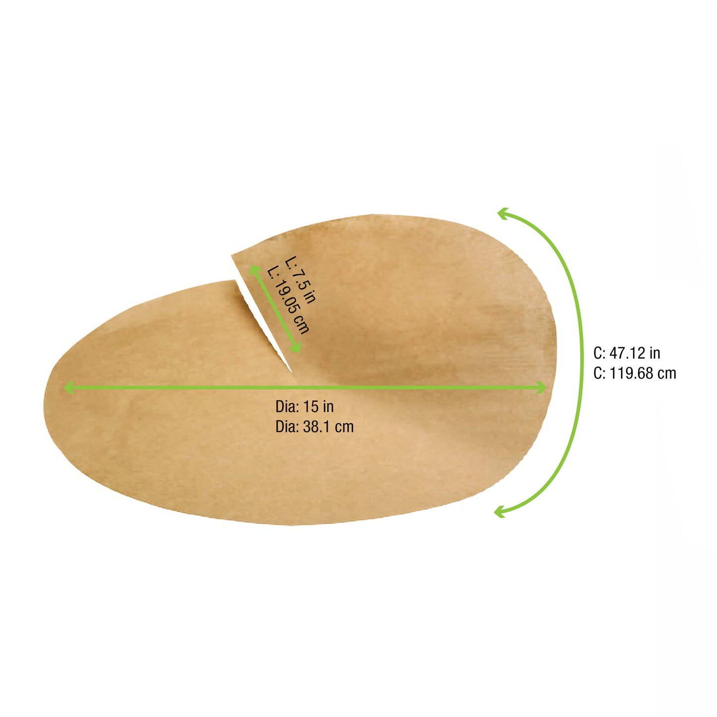 Round Kraft Greaseproof Cone Sheets