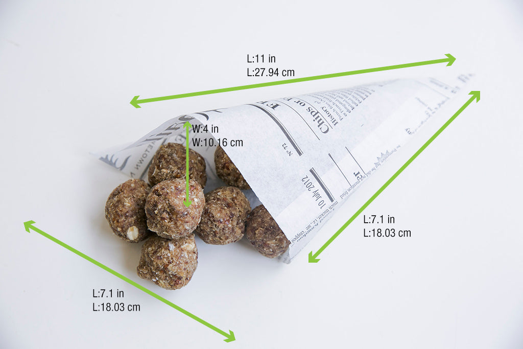 Greaseproof Paper Cones Newspaper Printed