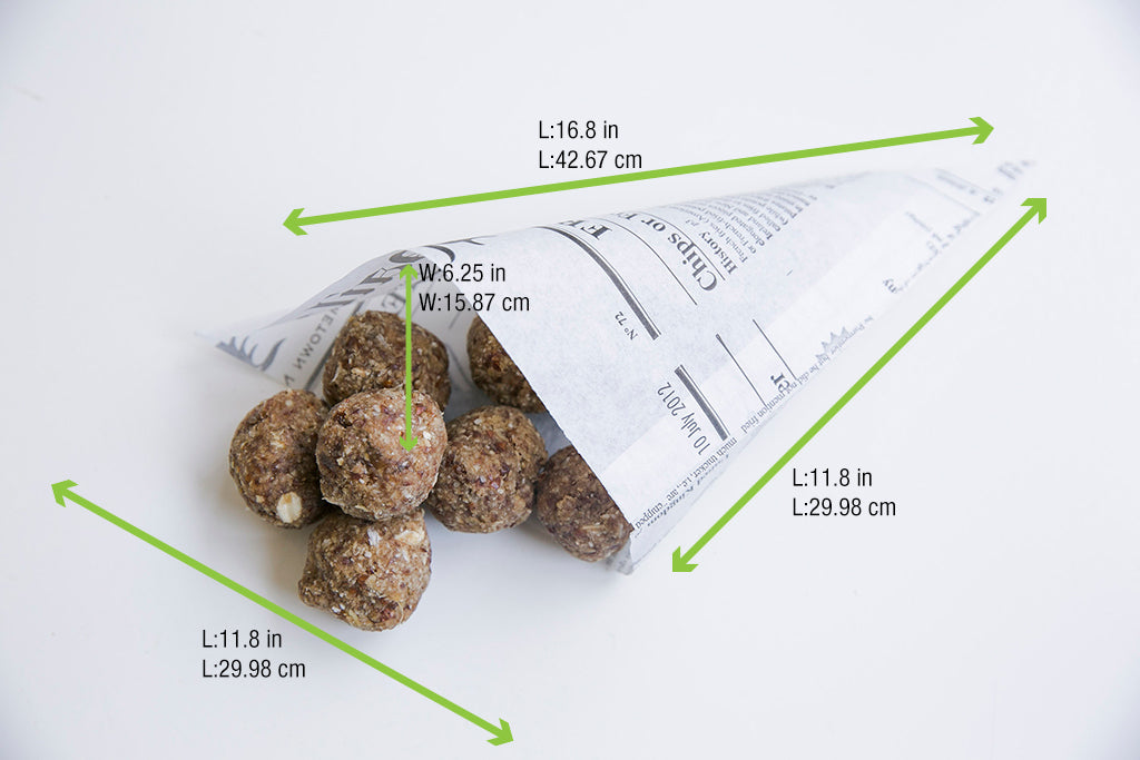 Greaseproof Paper Cones Newspaper Printed