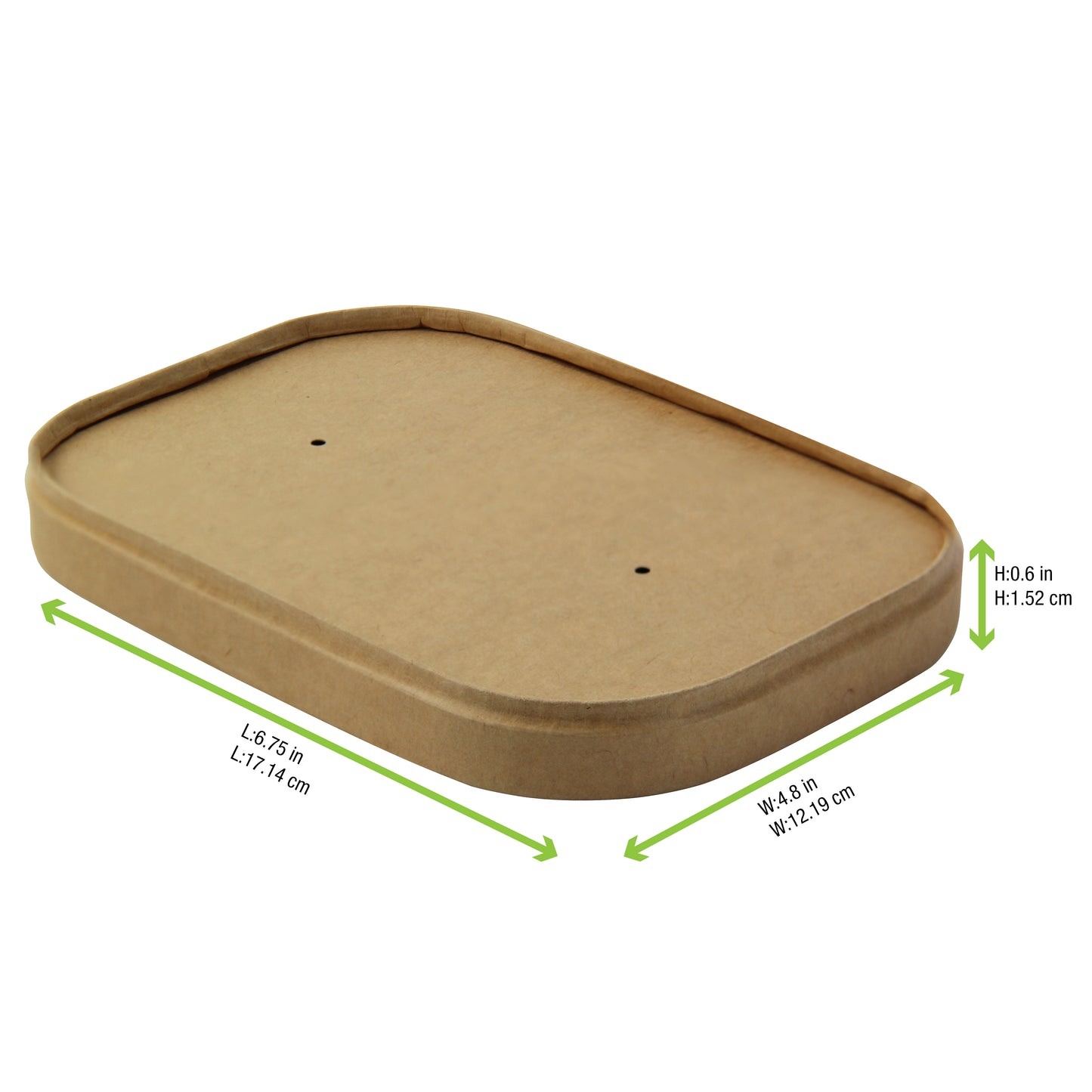 Rectangular Kraft Lid with Lamination for the 210PCREC Range