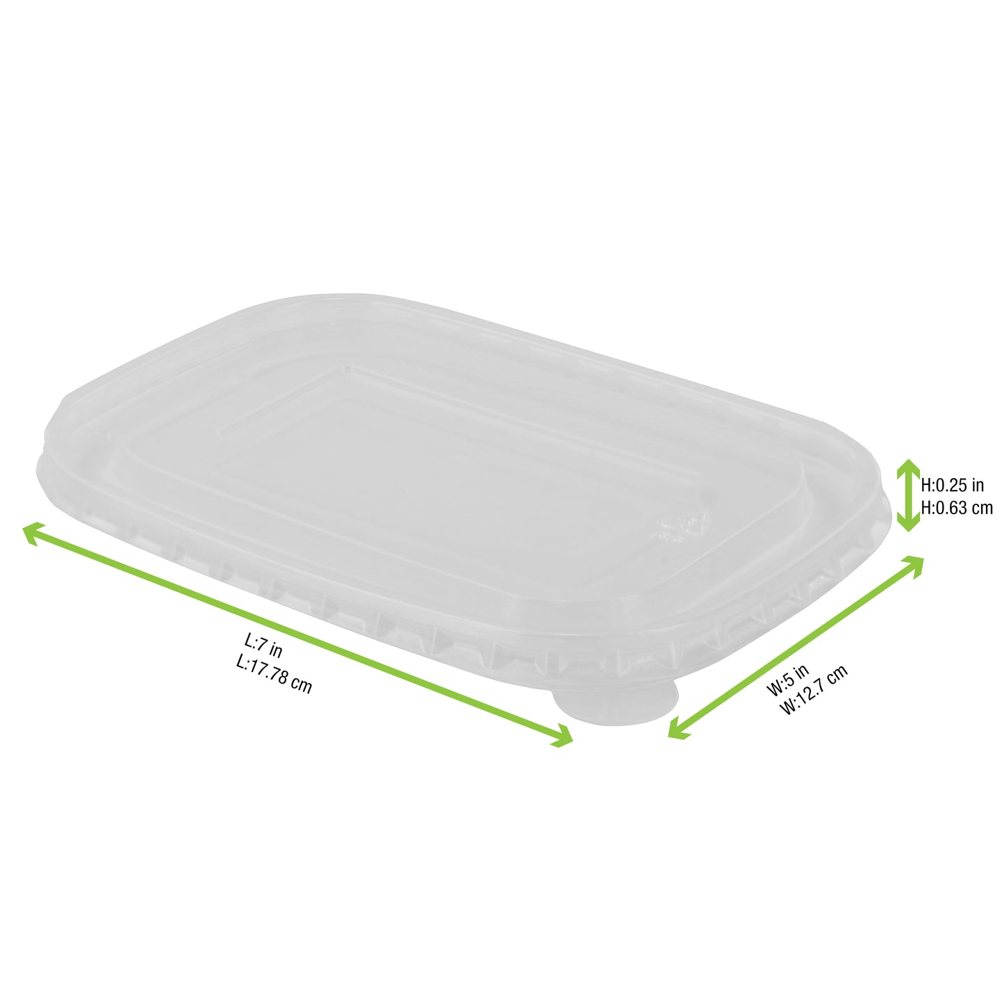 Rectangular PP Lid for the 210PCREC Range