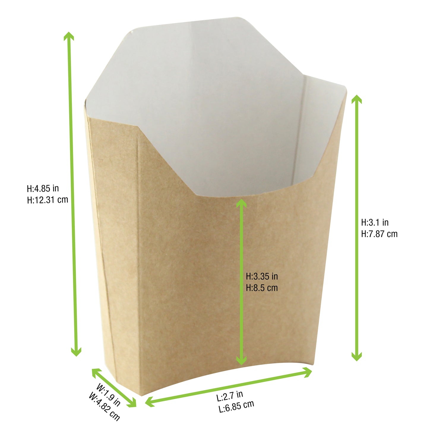 Small Kraft French Fry Pails