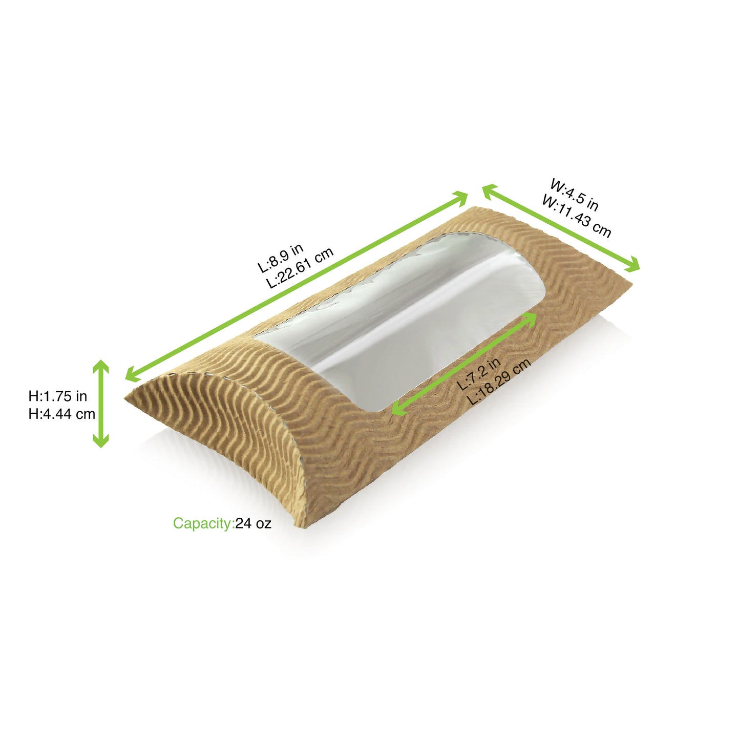 Rectangular Small Pillow Pack With Window