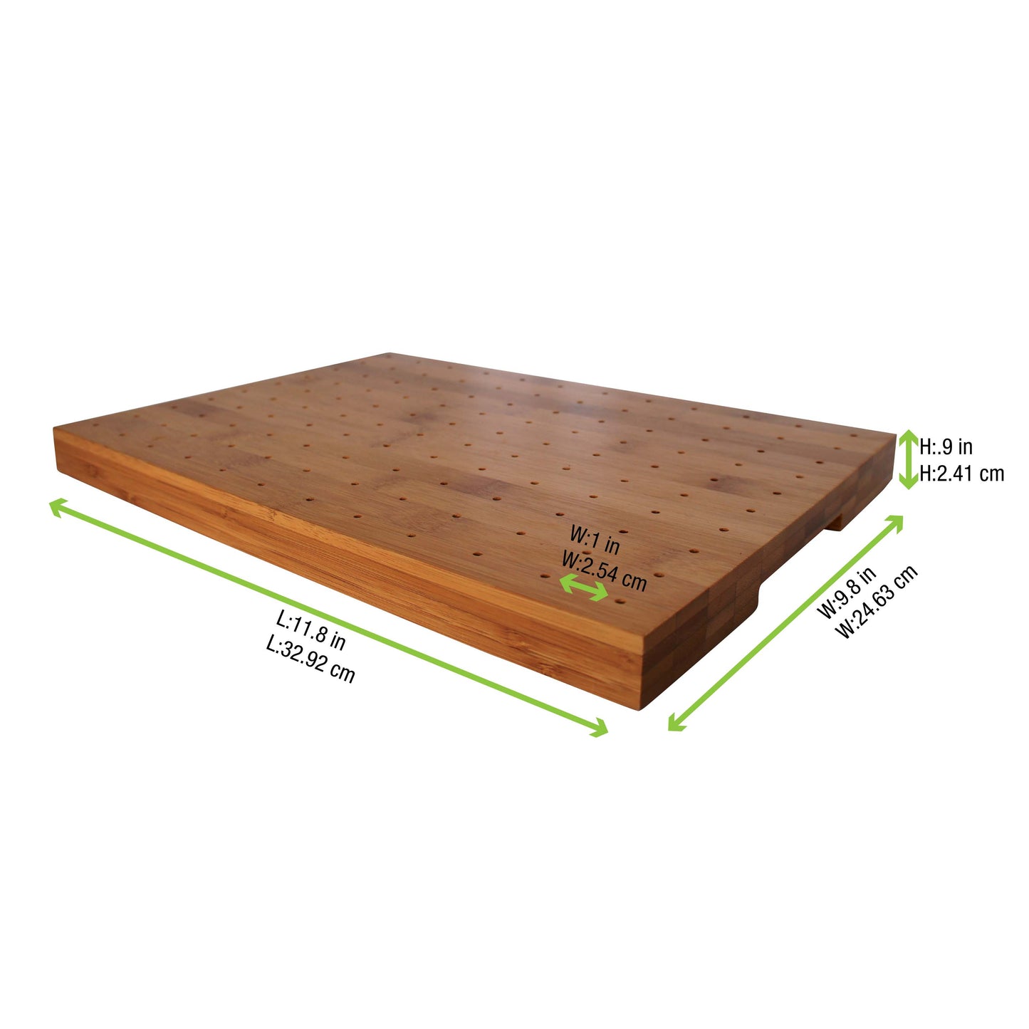 Rectangular Thick Bamboo Pick Holder for 120 Picks