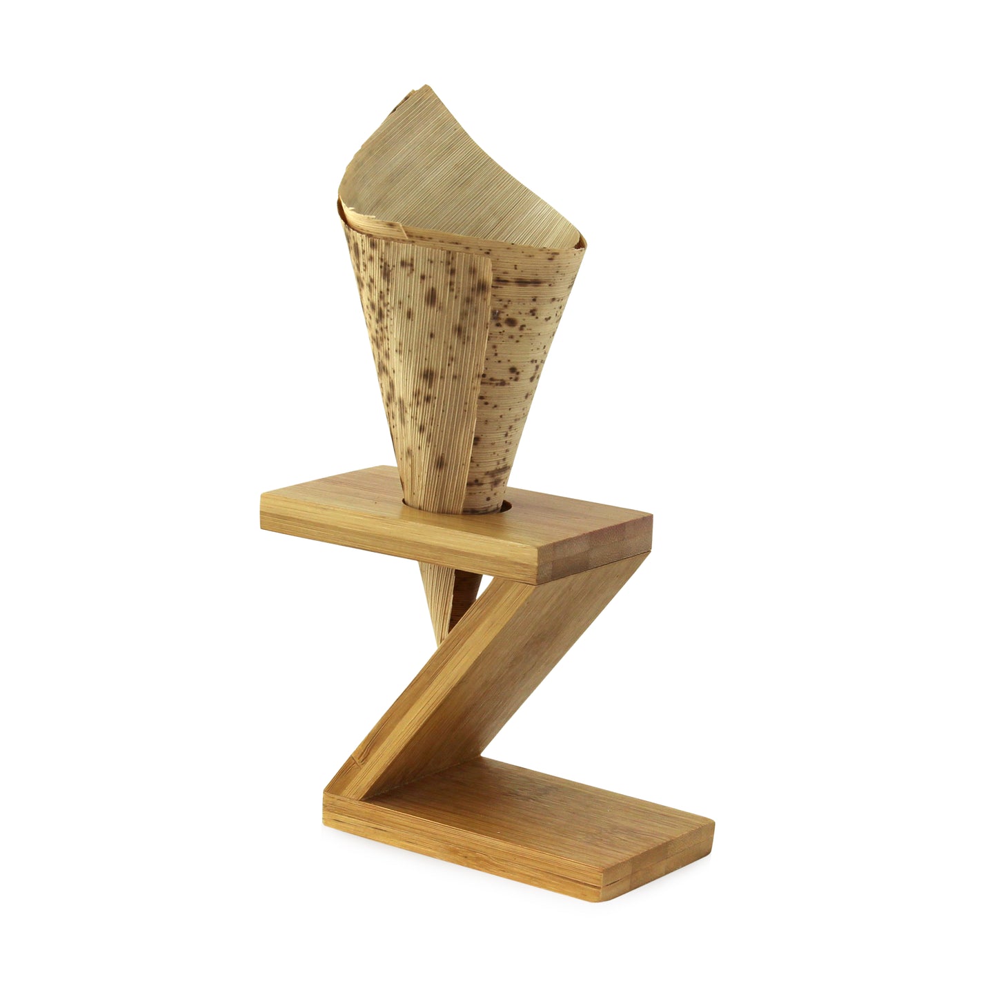 Single Bamboo Cone Holder Z Shaped
