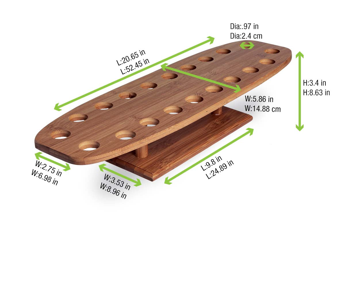 20 Holes Bamboo Cone and Temaki Display
