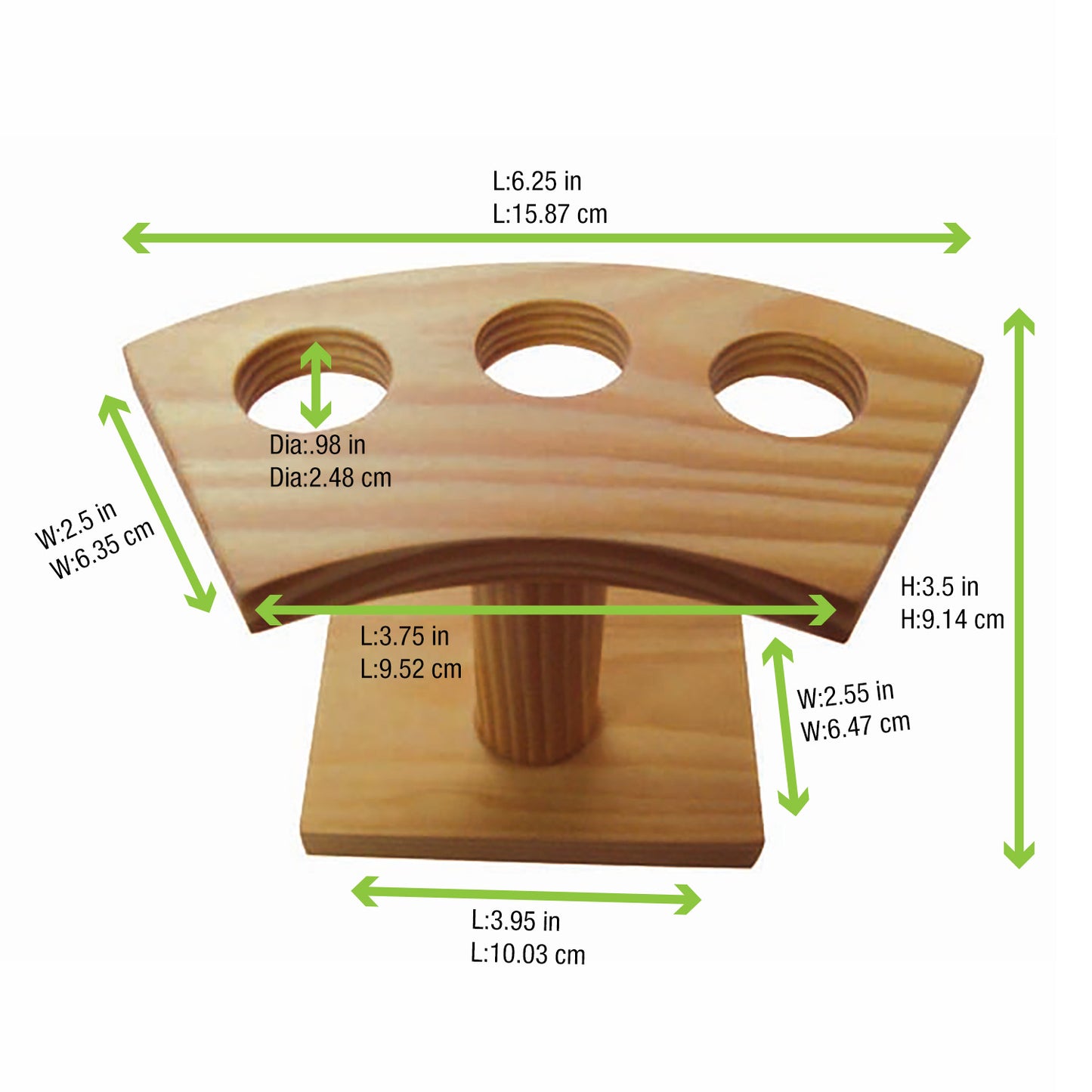 3 Holes Bamboo Cone and Temaki Display