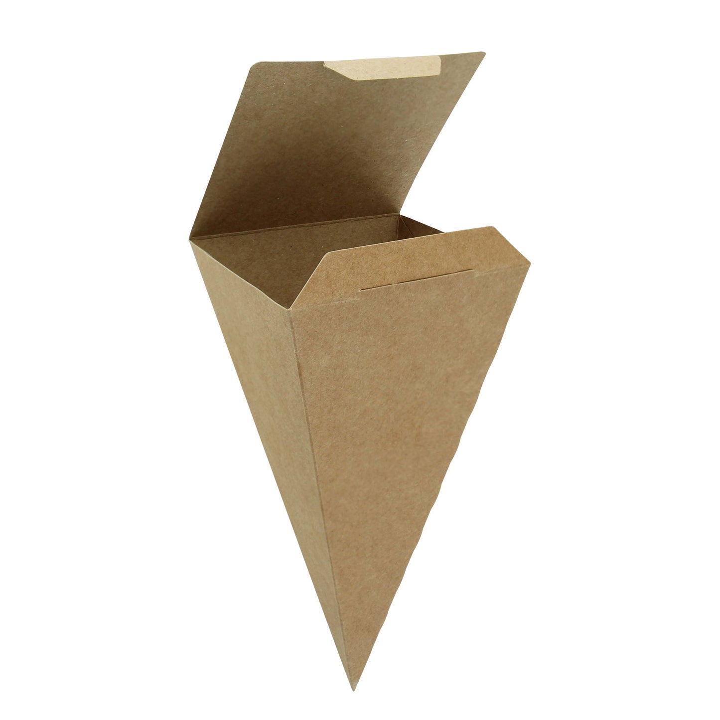 Closeable Kraft Snack Cone