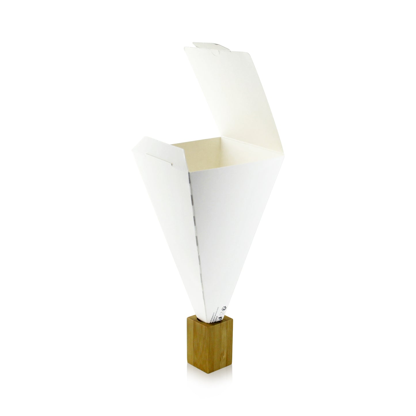 Closeable White Snack Cone