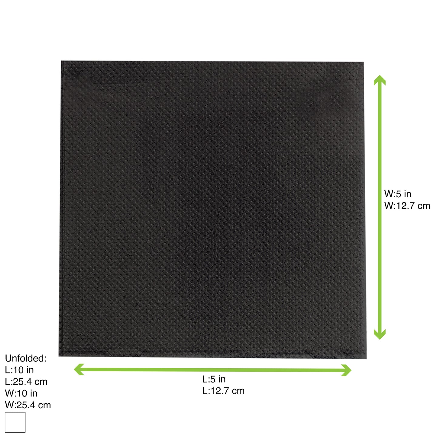 Point to Point Black Tissue Napkin