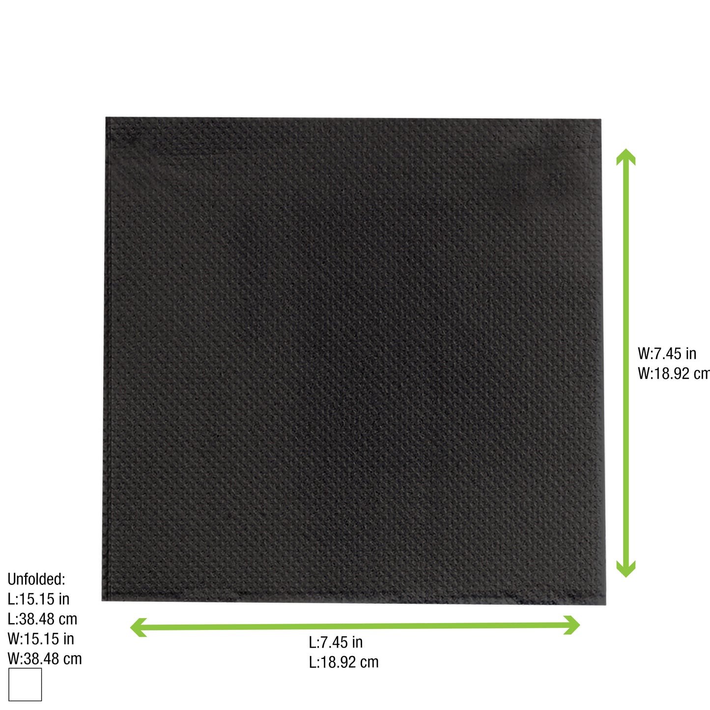 Point to Point Black Tissue Napkin