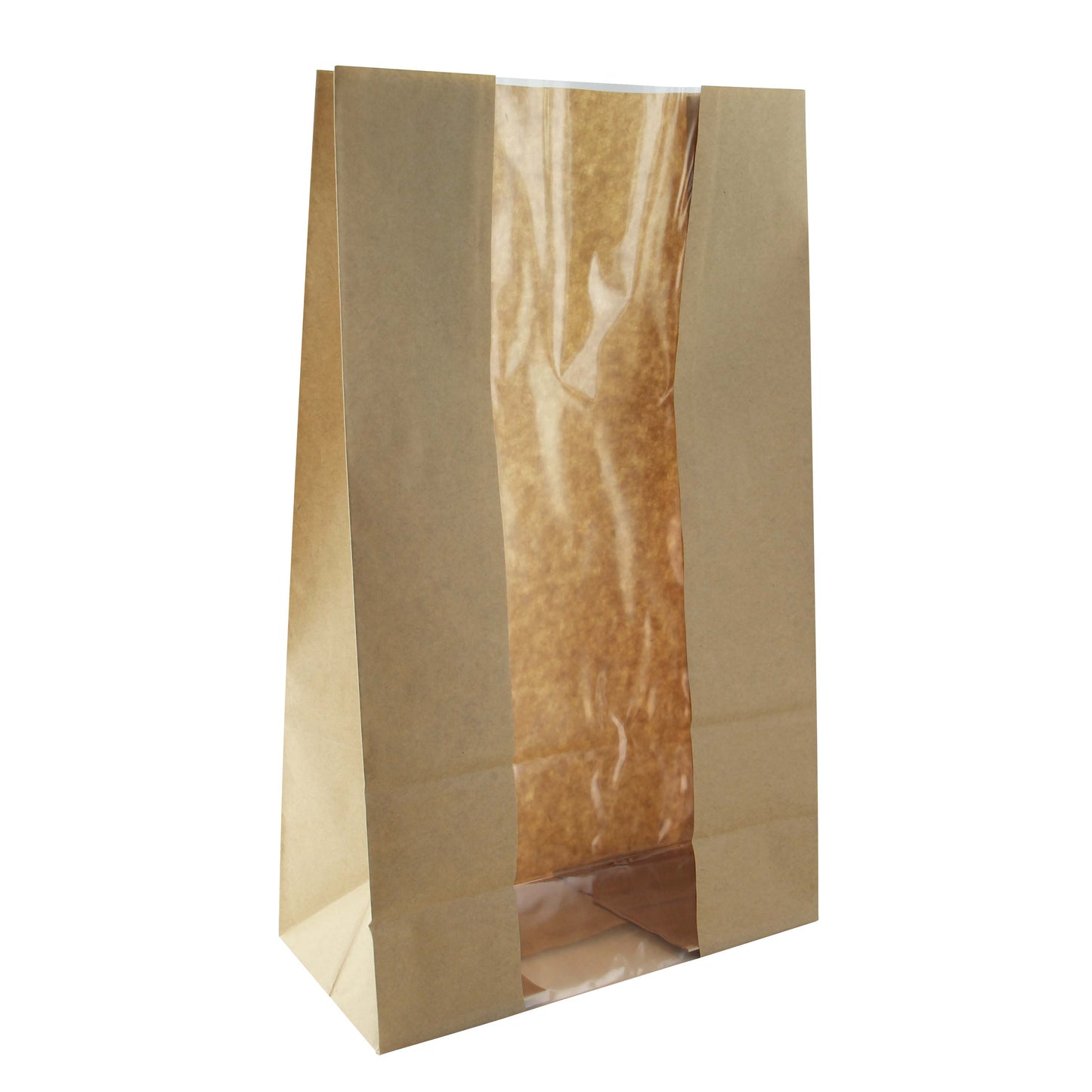 Long Brown SOS Bag with Window