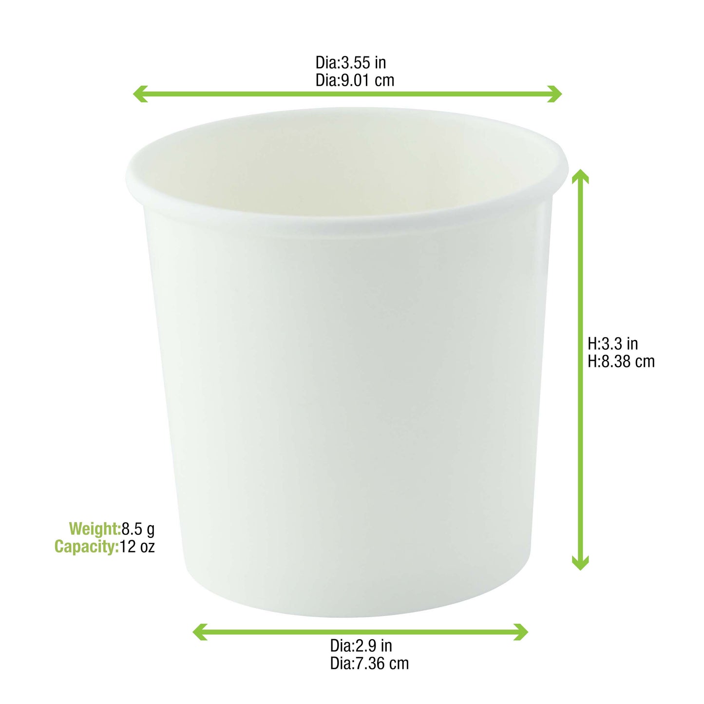 White Soup Cup (Lid Optional)