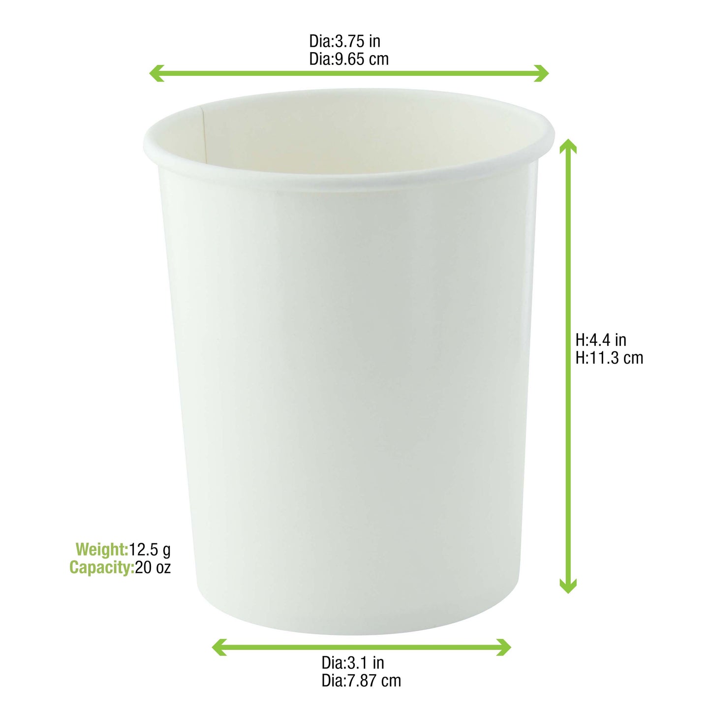 White Soup Cup (Lid Optional)