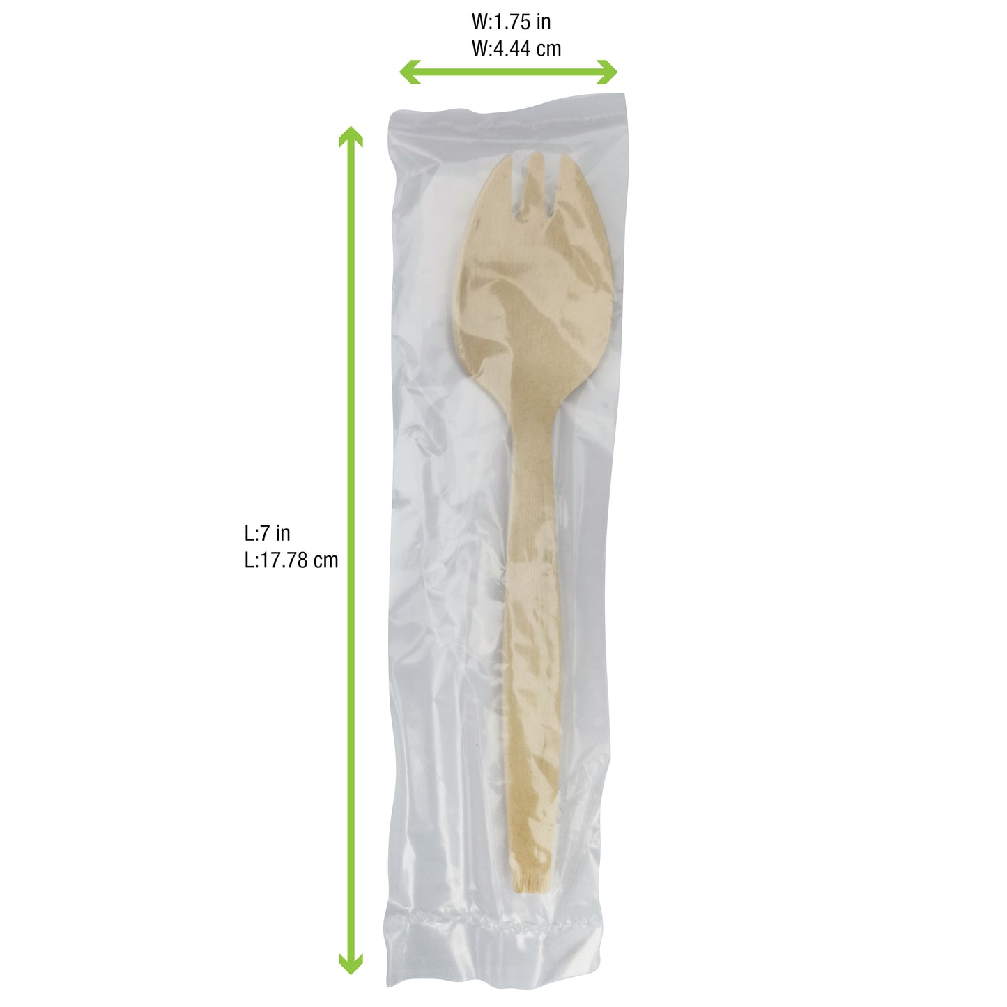 Wooden Spork Individually Wrapped