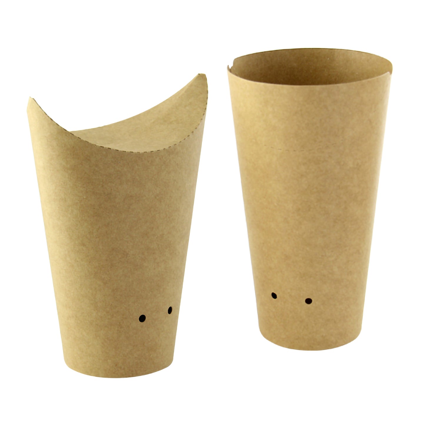 Closable Perforated Kraft Snack Cup