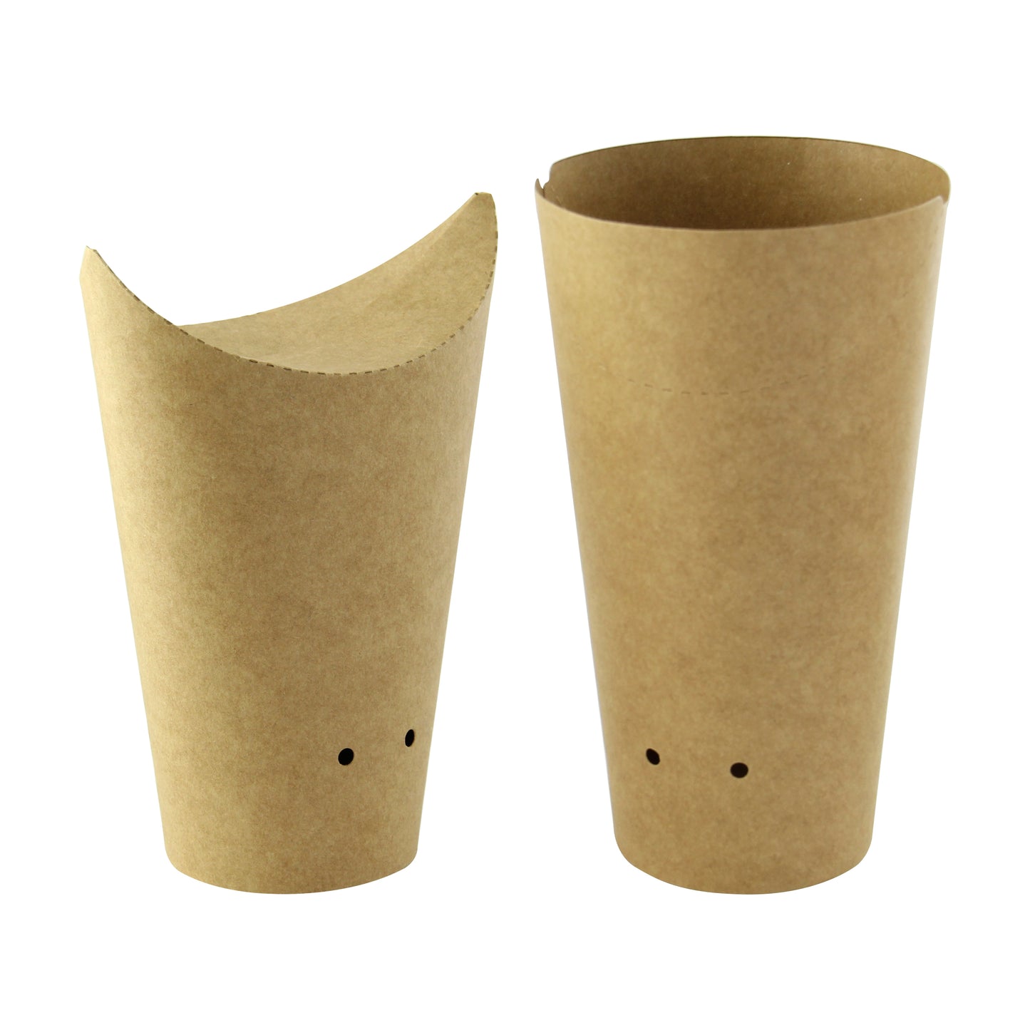 Closable Perforated Kraft Snack Cup