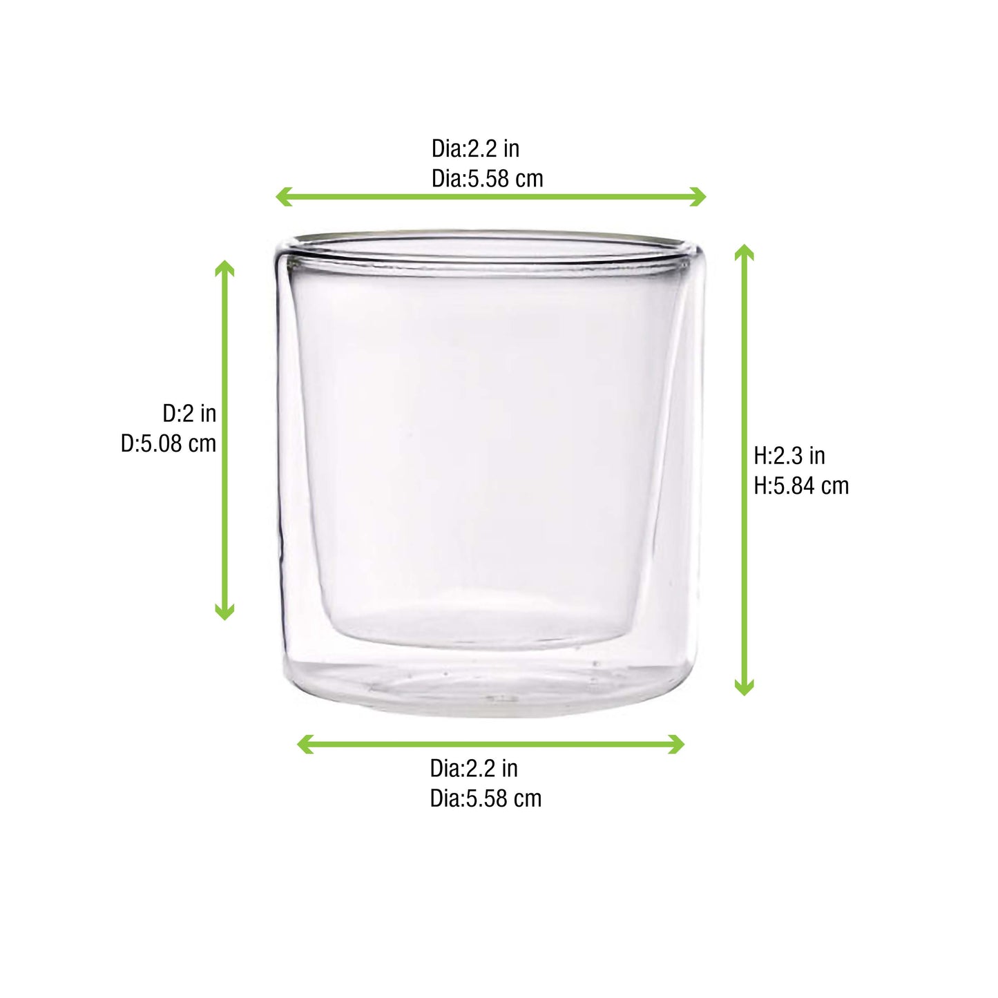 Double Wall Short Mini Glass