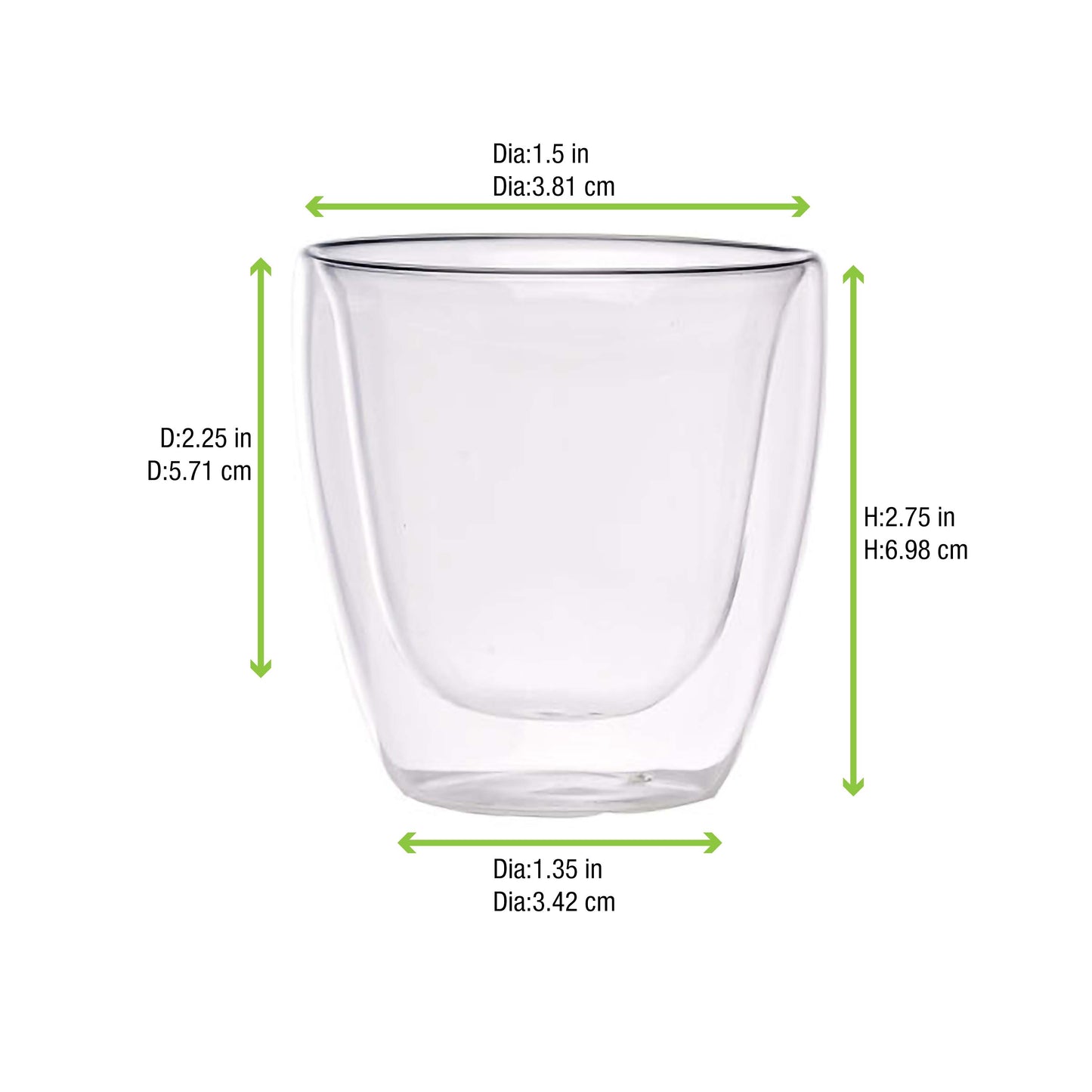 Double Wall Short Mini Glass