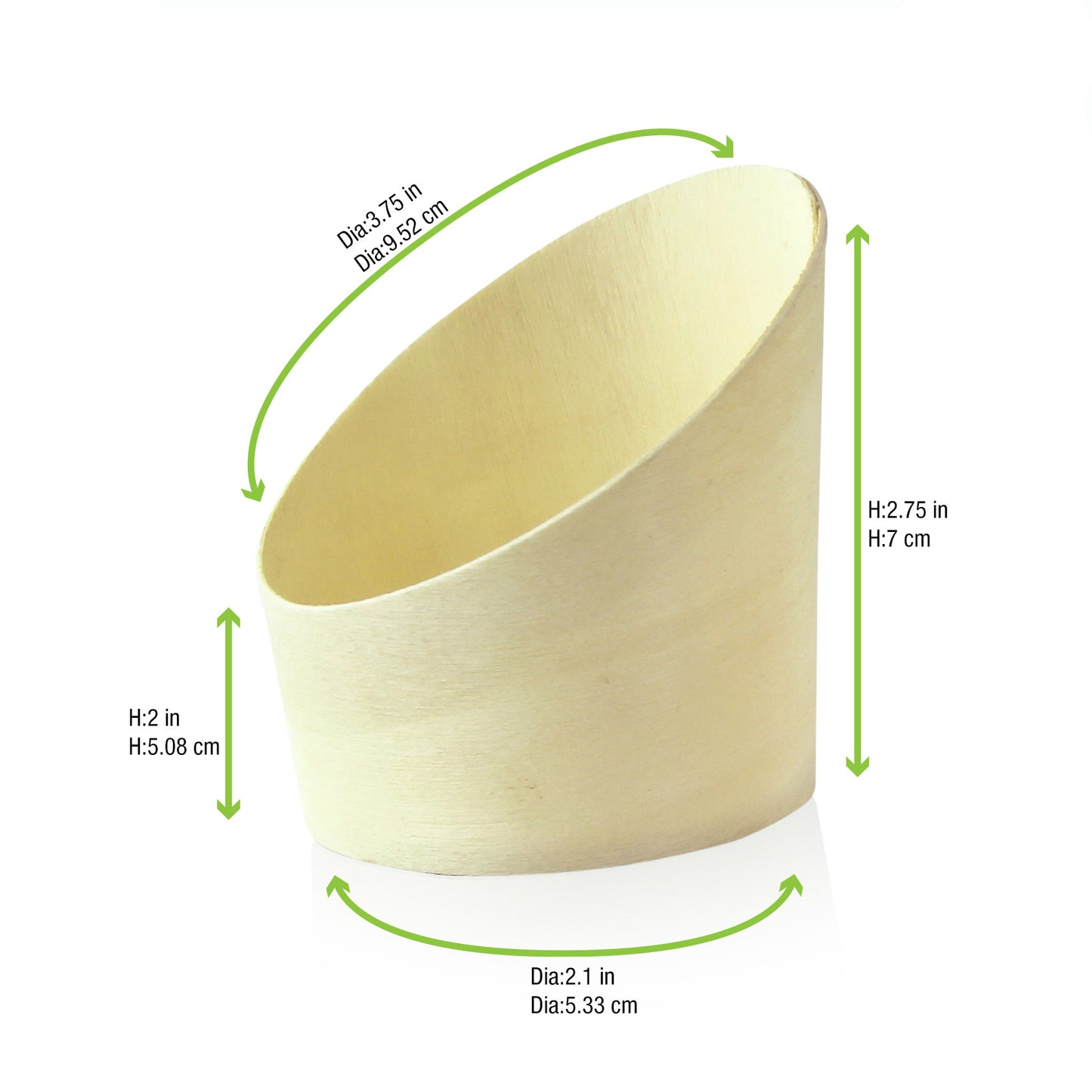 Slanted Wood Cup