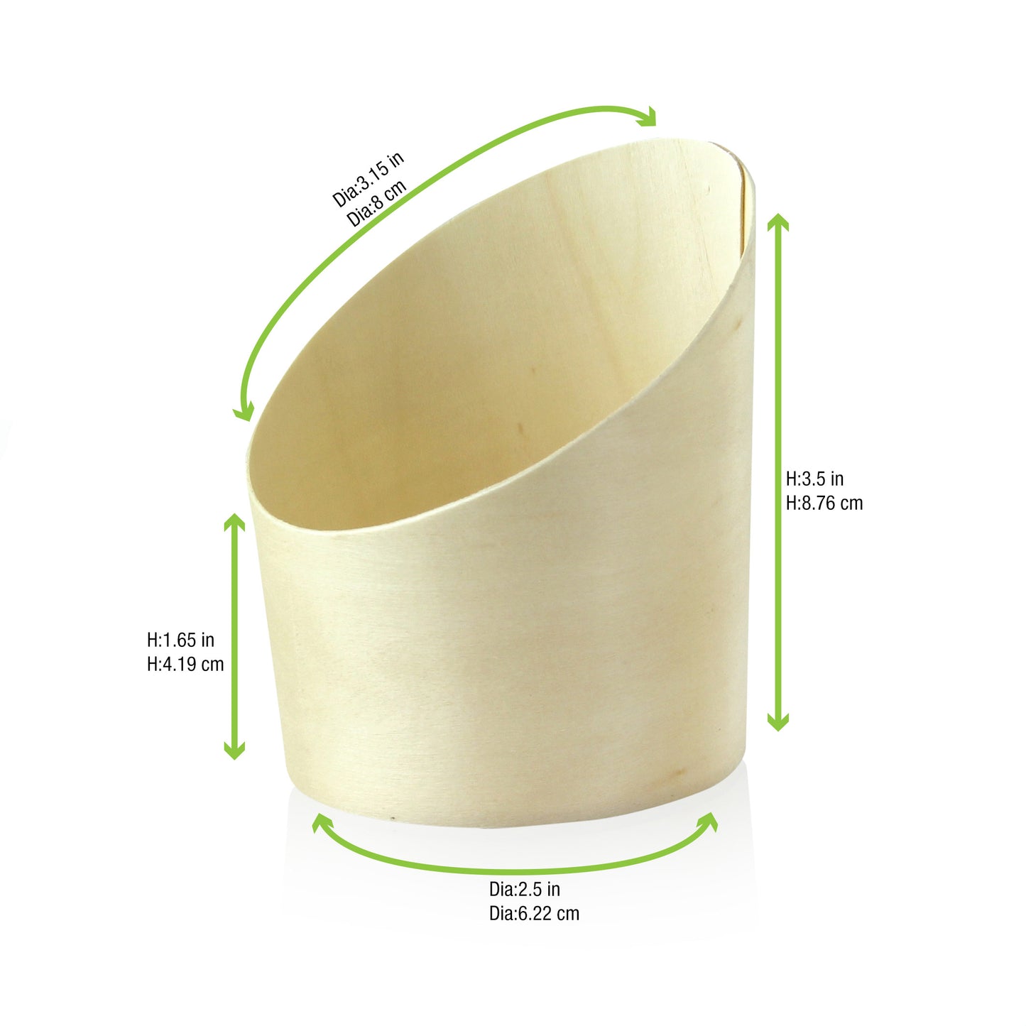Slanted Wood Cup