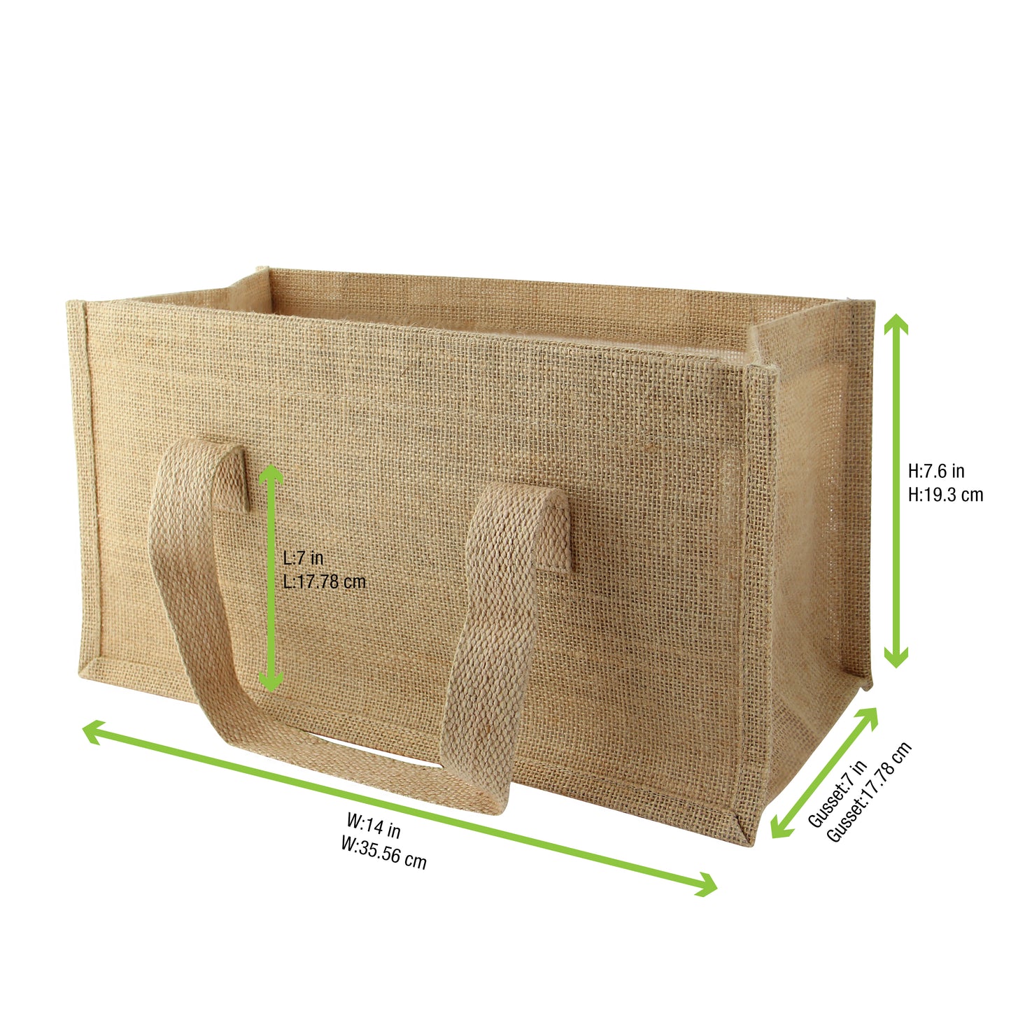 Natural Carrier Jute Bag with Handle 20/Case