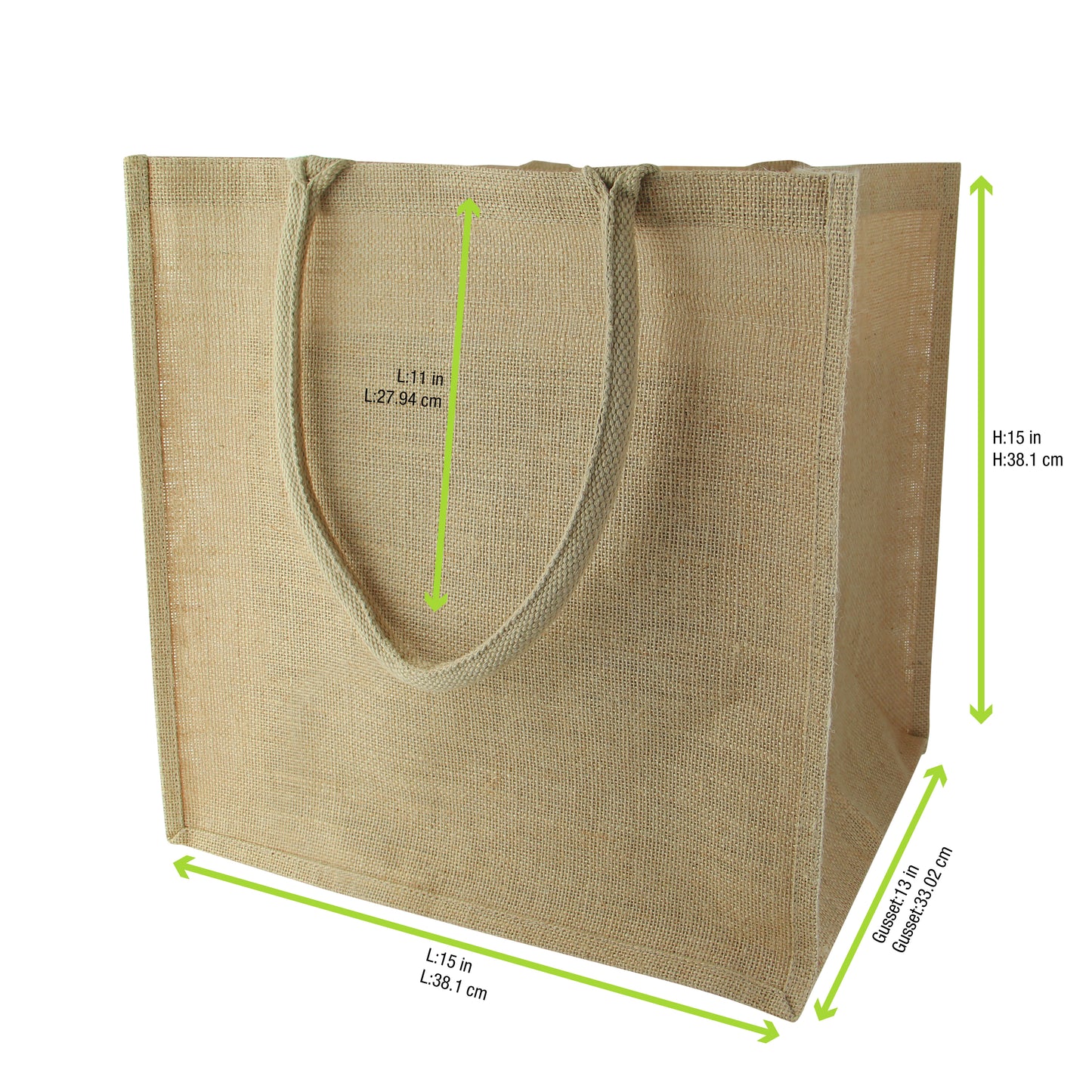 Natural Carrier Jute Bag with Handle 20/Case