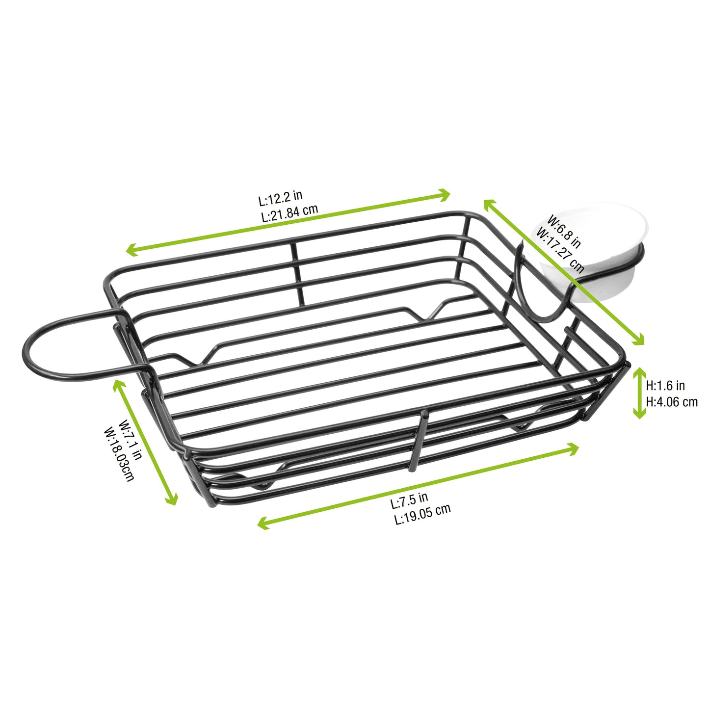 Square Basket with Integrated Ramekin Holders