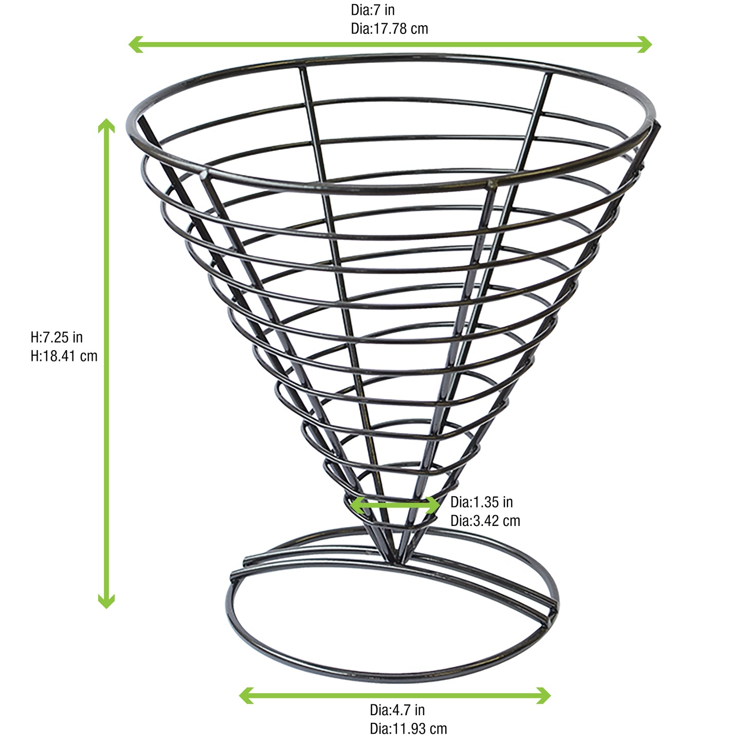 Black Metal Cone Holder