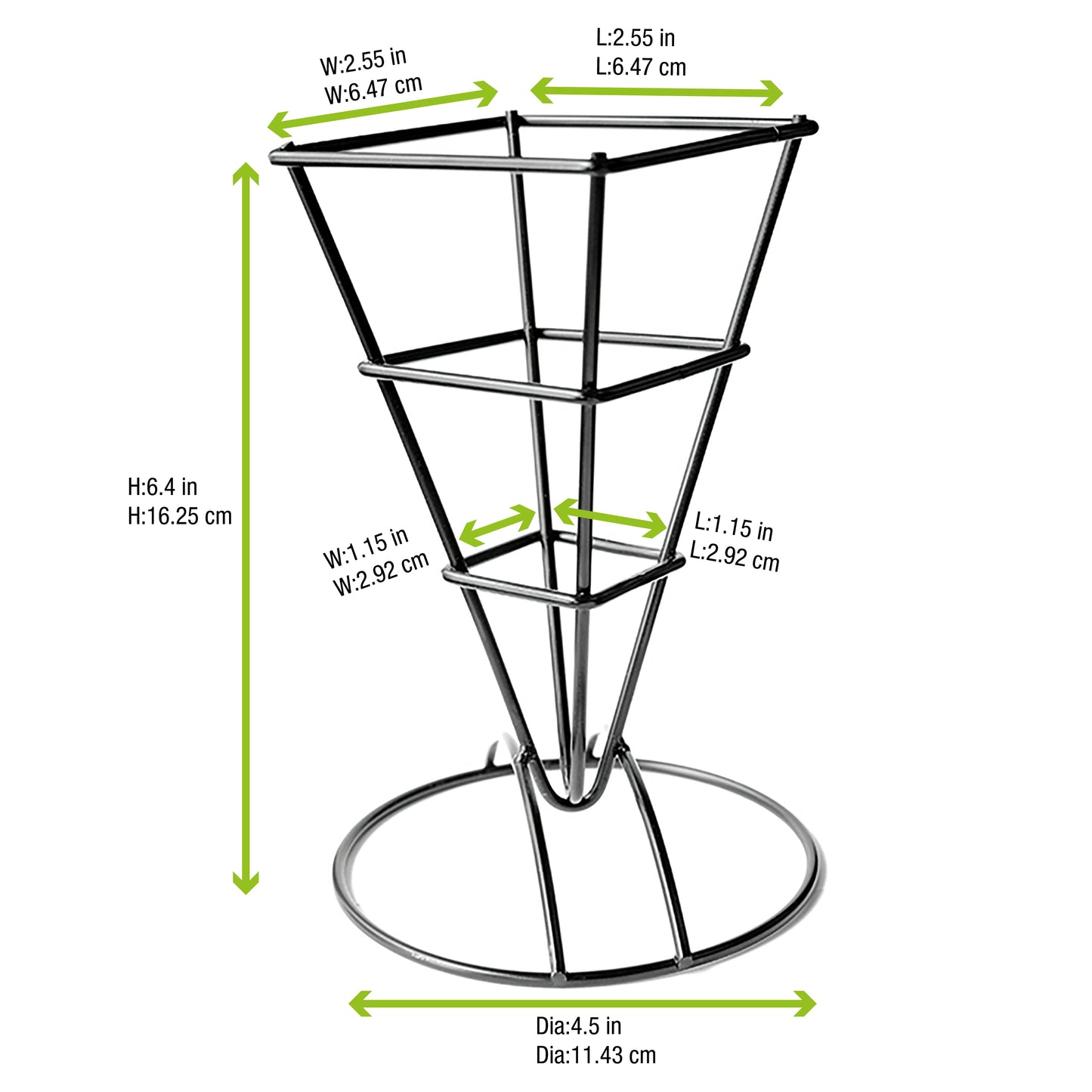 Black Metal Cone Holder