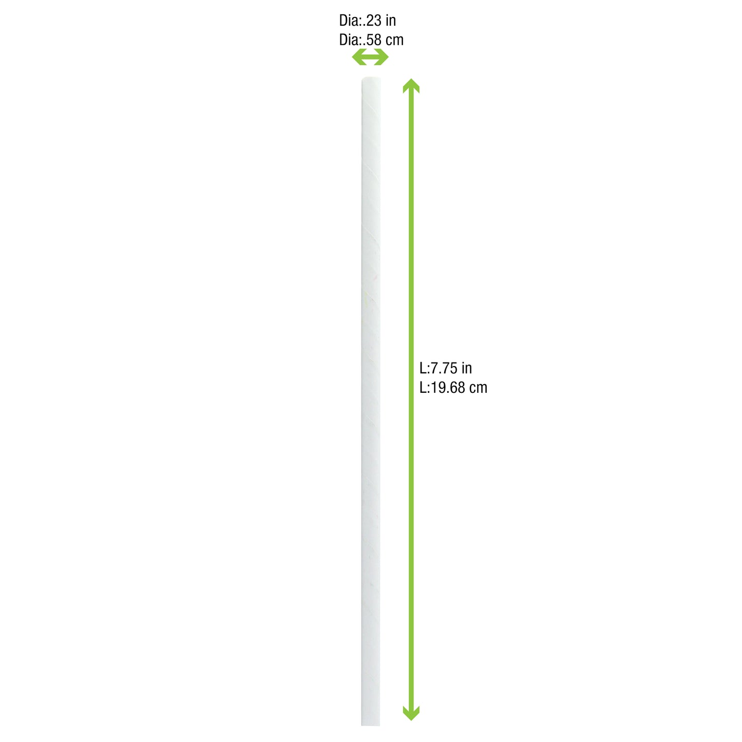 Durable Paper Straws 300 Pcs/Cs - Unwrapped