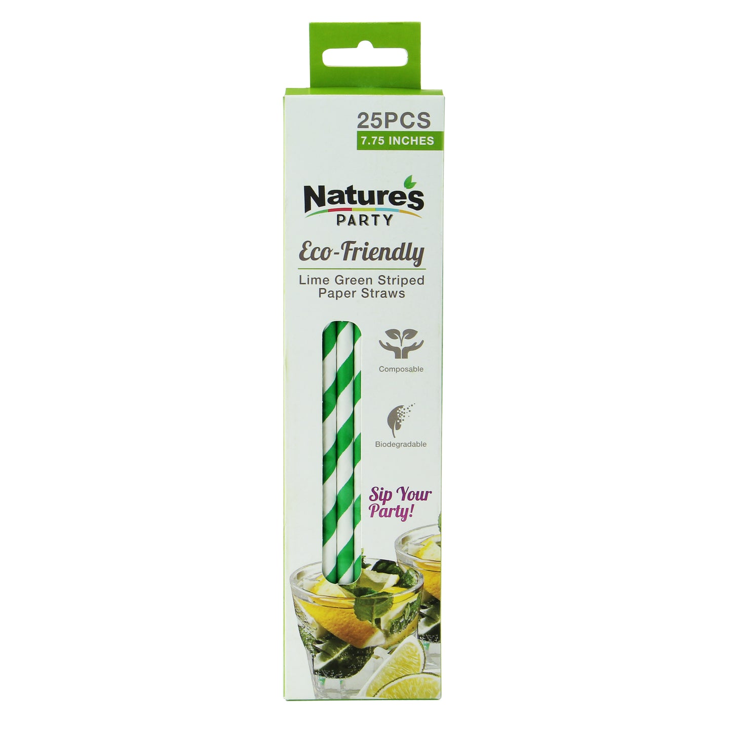Durable Striped Paper Straws 300 Pcs/Cs - Unwrapped