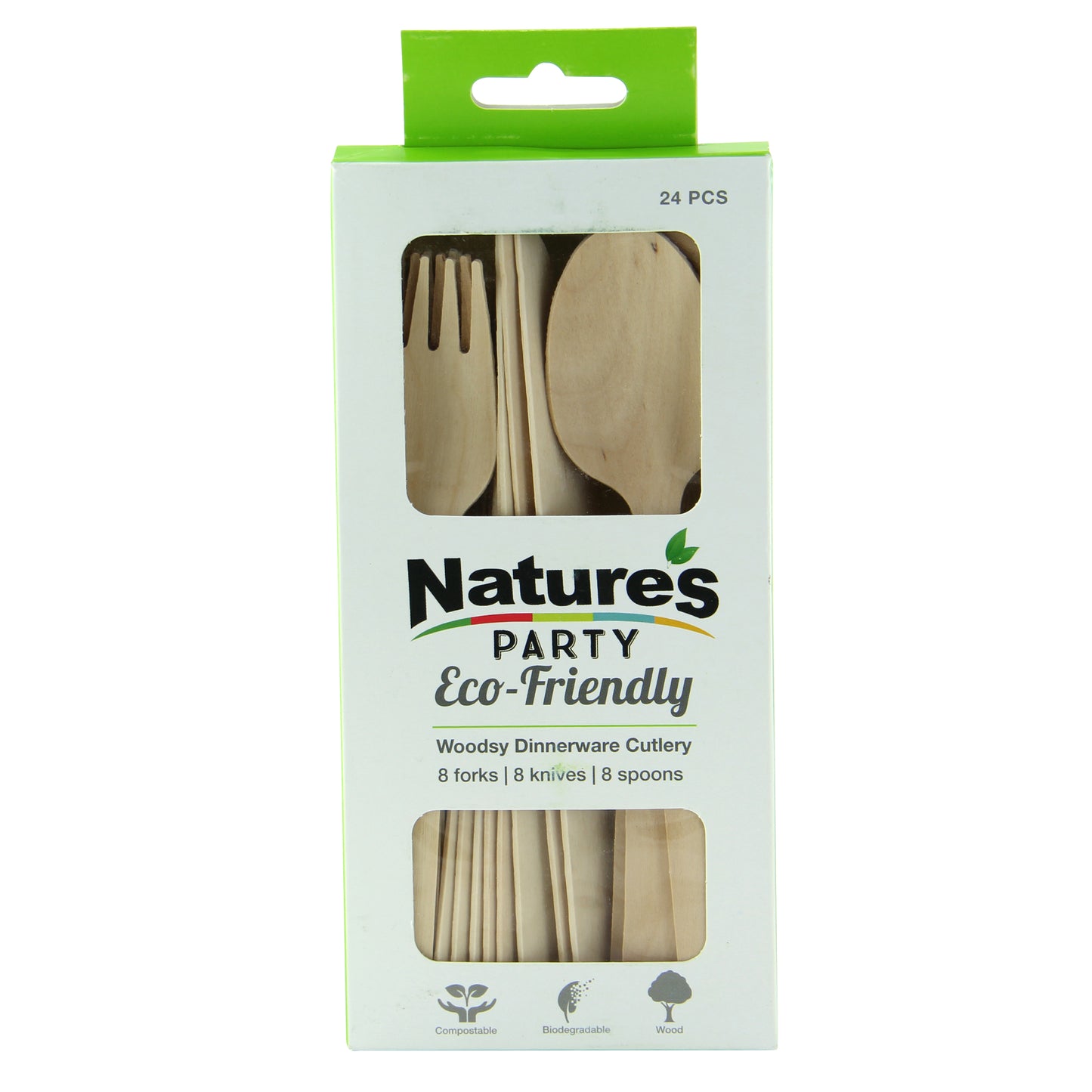 Wooden Cutlery Kit (8 forks / 8 knives / 8 spoons)