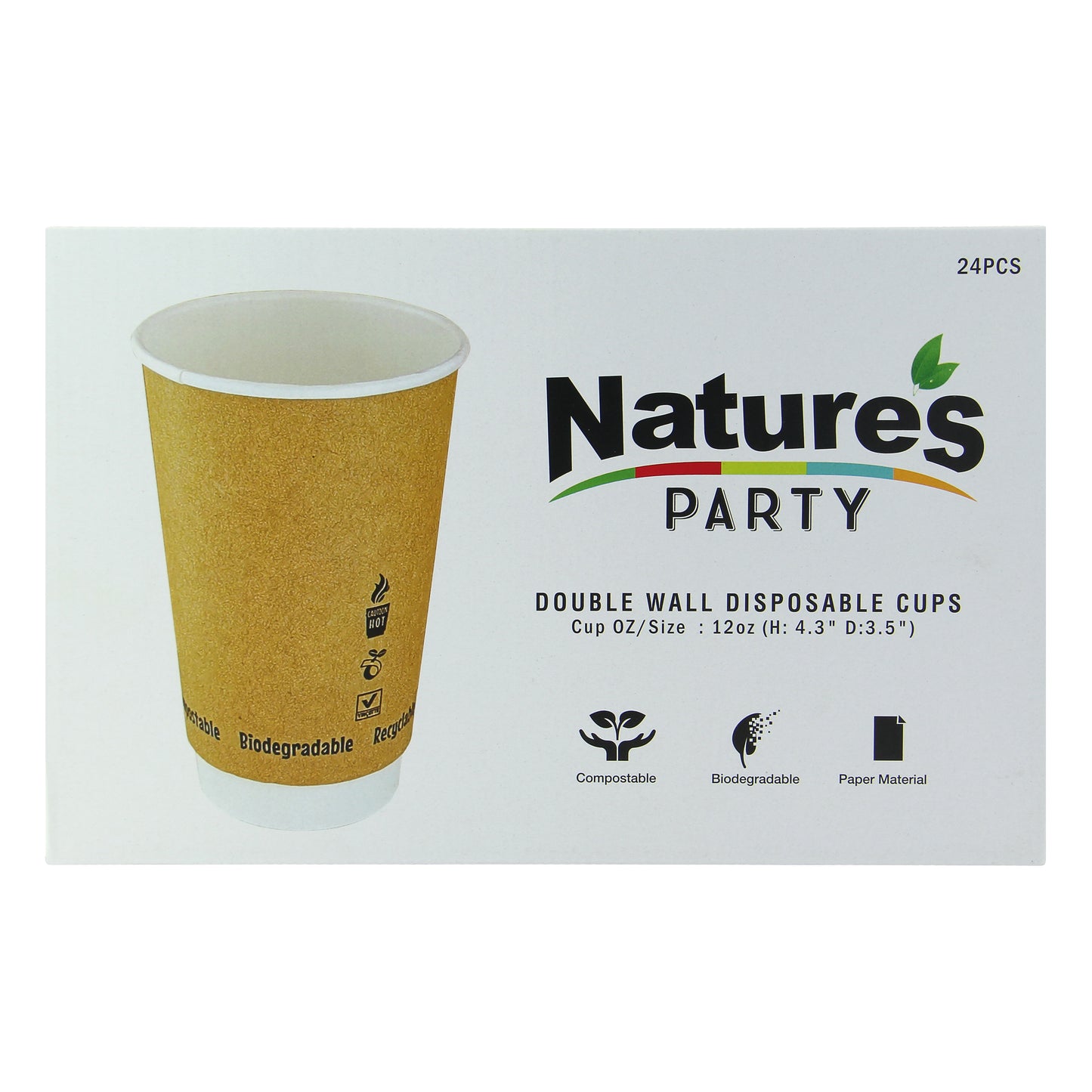 Double Wall Kraft Compostable Paper Cup