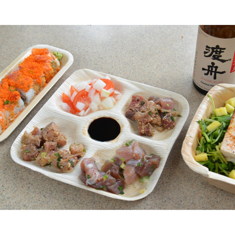 Square 5 Compartment Plate