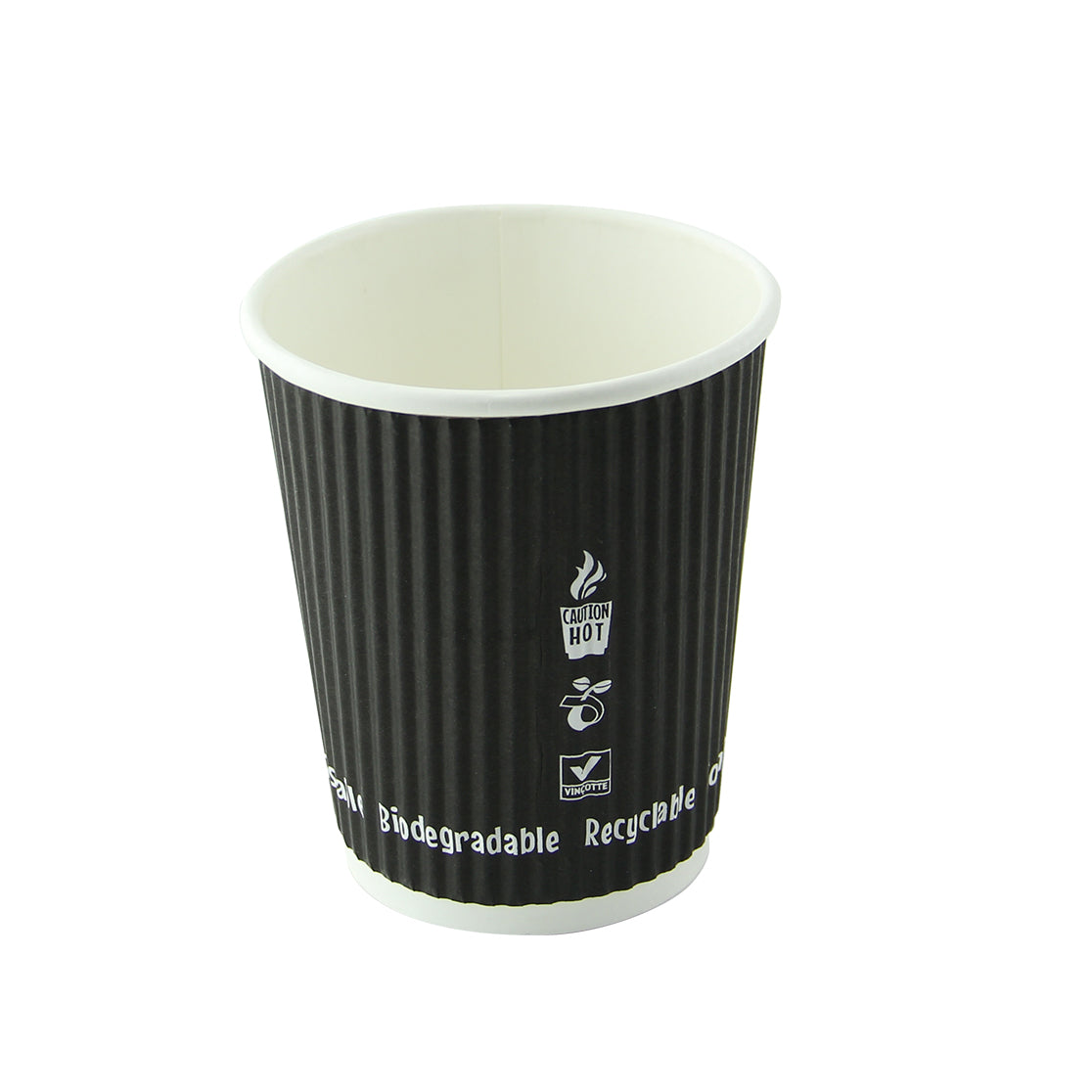 Compostable Rippled Black Cup 1000/Case